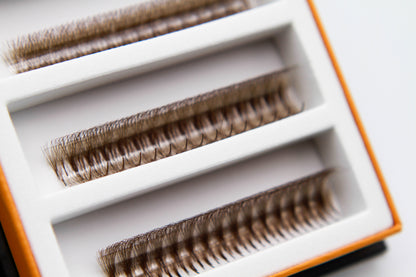 6D Brown Rapid Promade Fans - Caramel