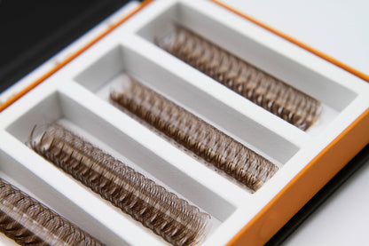 6D Brown Rapid Promade Fans - Caramel