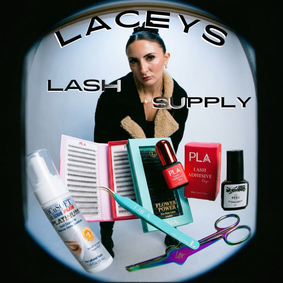 Lacey with her supplies