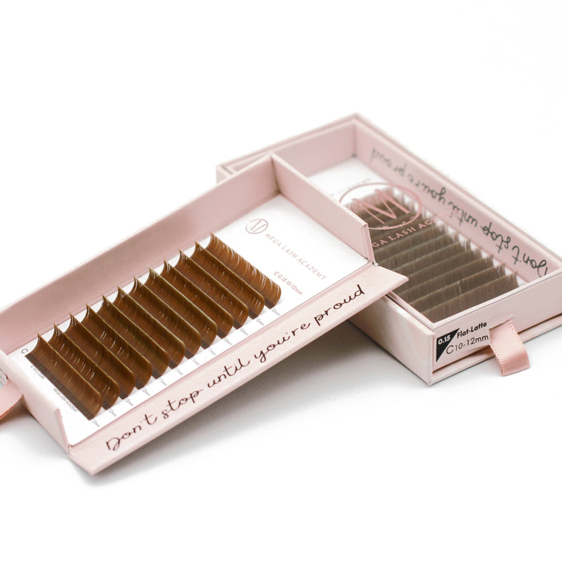 Brown Dual-Tip Flat Lashes - Latte