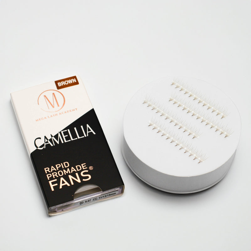 Brown Camellia 5D Rapid Promade Fans®